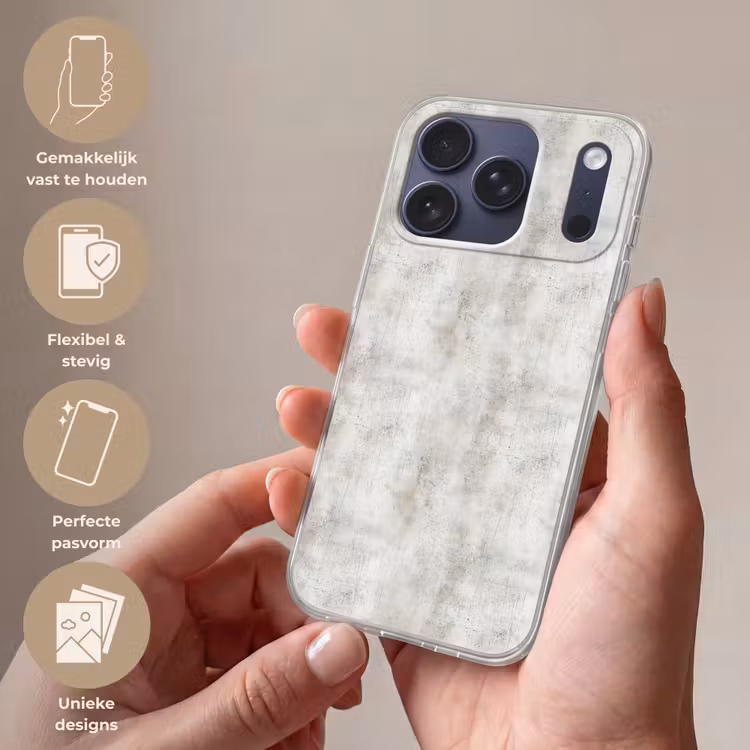 Telefoonhoesje Softcase - Grijs - Beton - Verweerd — 4