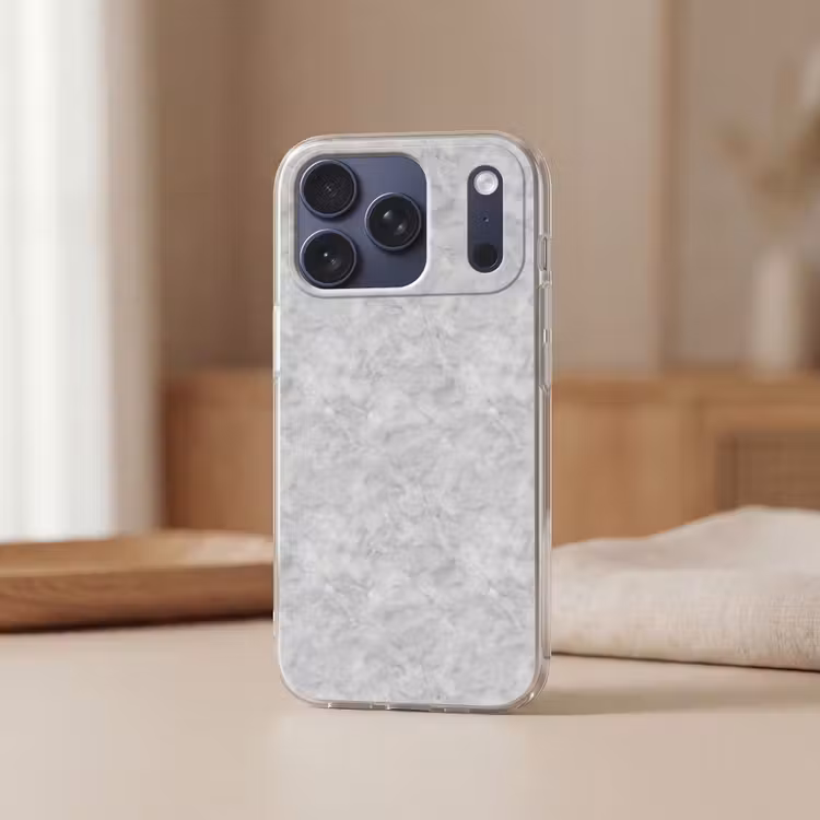 Telefoonhoesje Softcase - Grijs - Marmer - Mat — 3