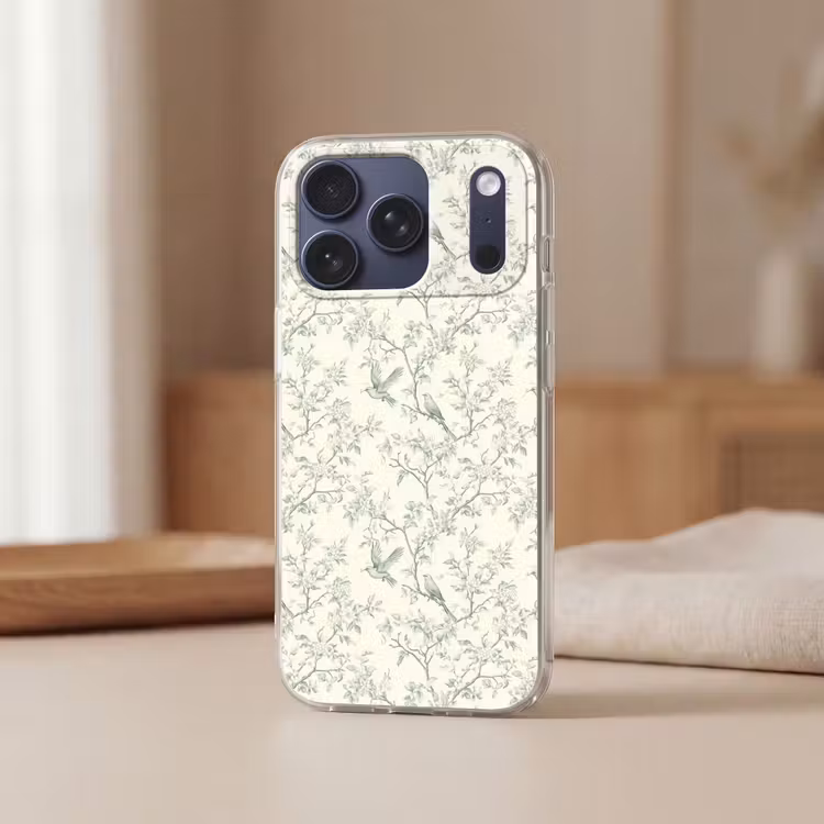 Telefoonhoesje Softcase - Klassiek - Vogels - Groen — 3