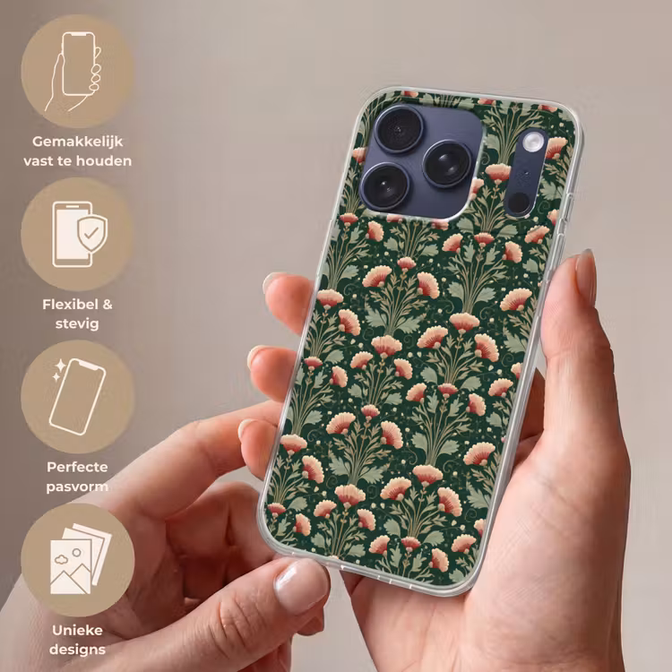 Telefoonhoesje Softcase - Patroon - Botanisch - Kleurrijk — 4
