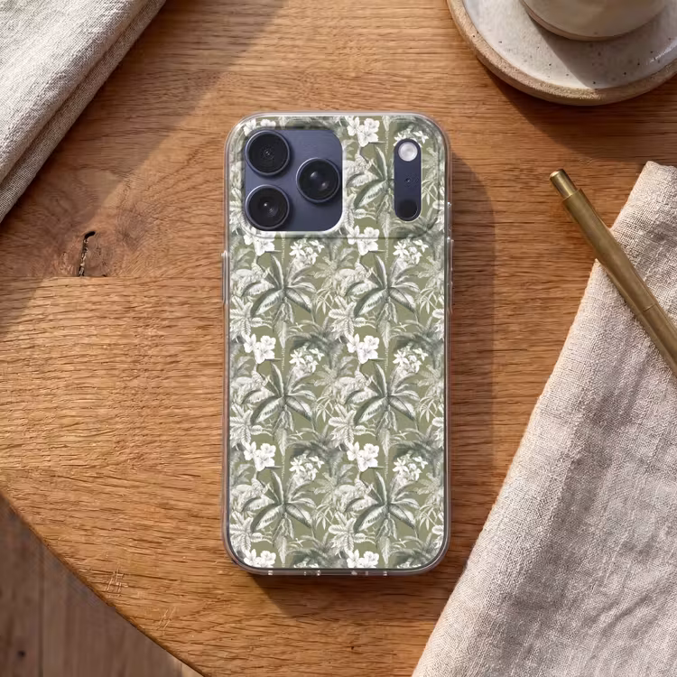 Telefoonhoesje Softcase - Botanisch - Bloemen - Groen — 2