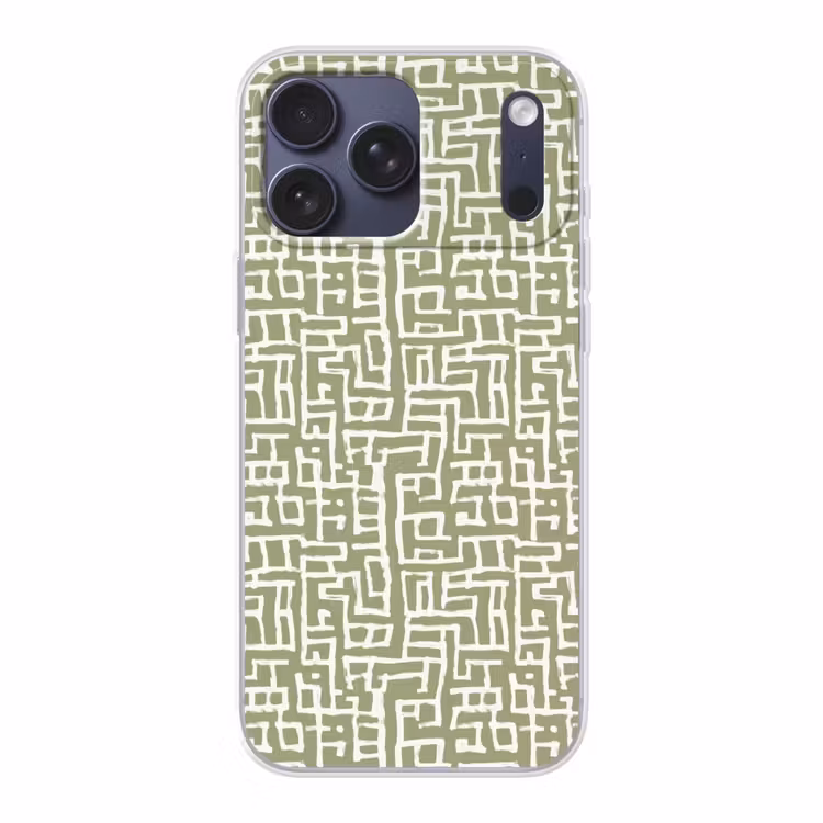 Telefoonhoesje Softcase - Grafisch - Patroon - Groen — 1