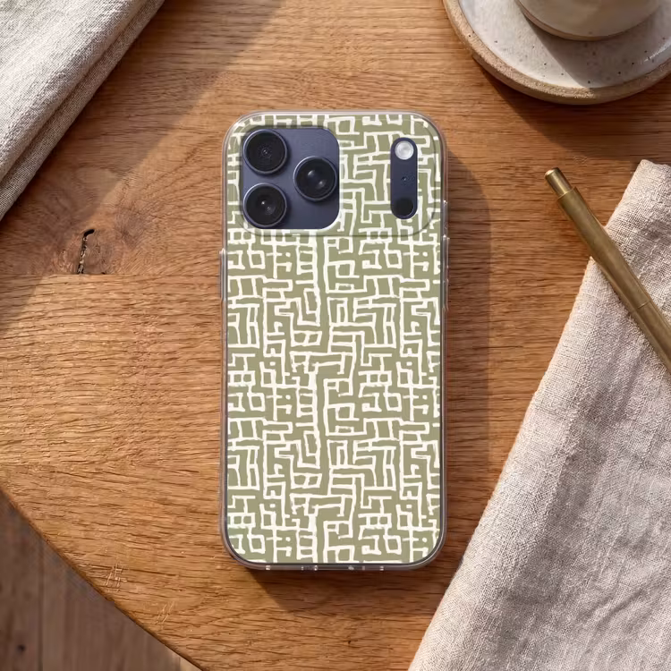 Telefoonhoesje Softcase - Grafisch - Patroon - Groen — 2