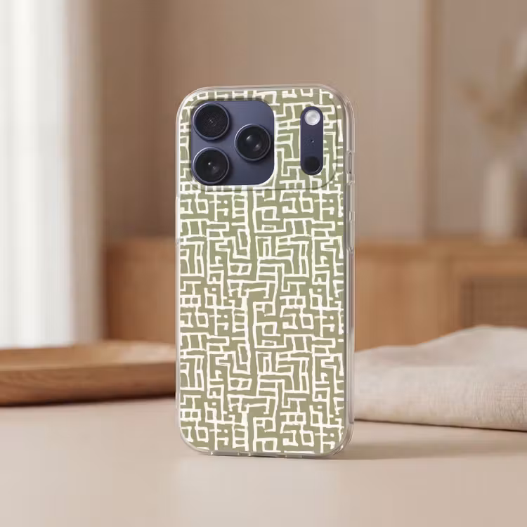Telefoonhoesje Softcase - Grafisch - Patroon - Groen — 3