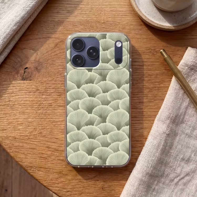Telefoonhoesje Softcase - Waaier - Blad - Groen — 2