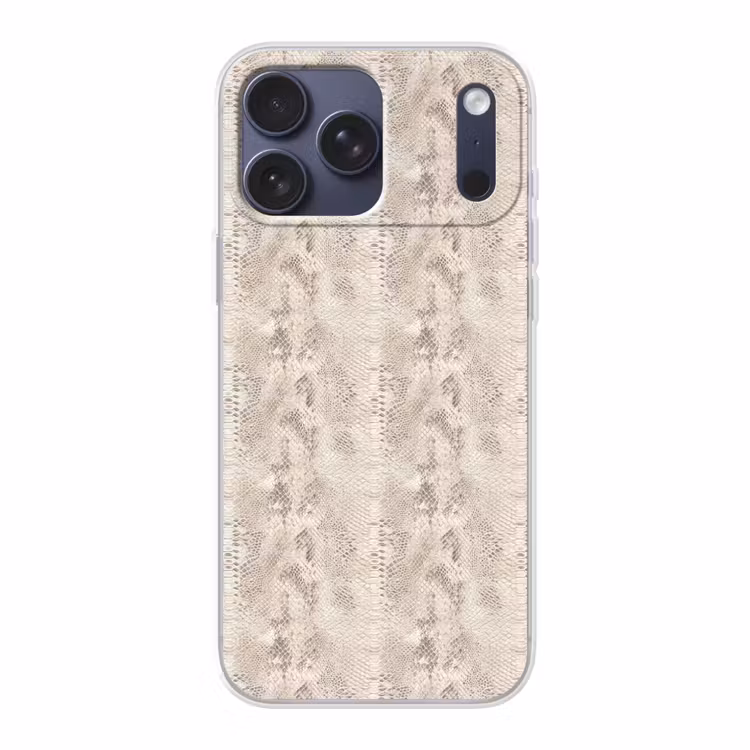 Telefoonhoesje Softcase - Slang - Patroon - Beige — 1