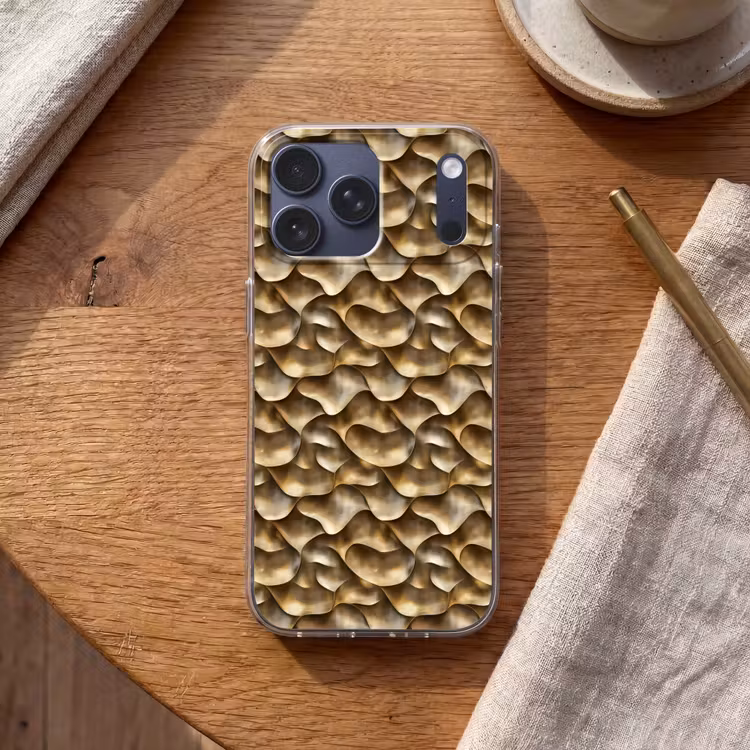 Telefoonhoesje Softcase - Abstract - Antiek - Goud — 2