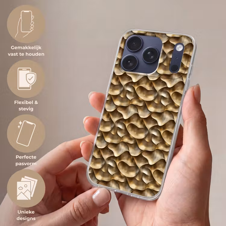 Telefoonhoesje Softcase - Abstract - Antiek - Goud — 4