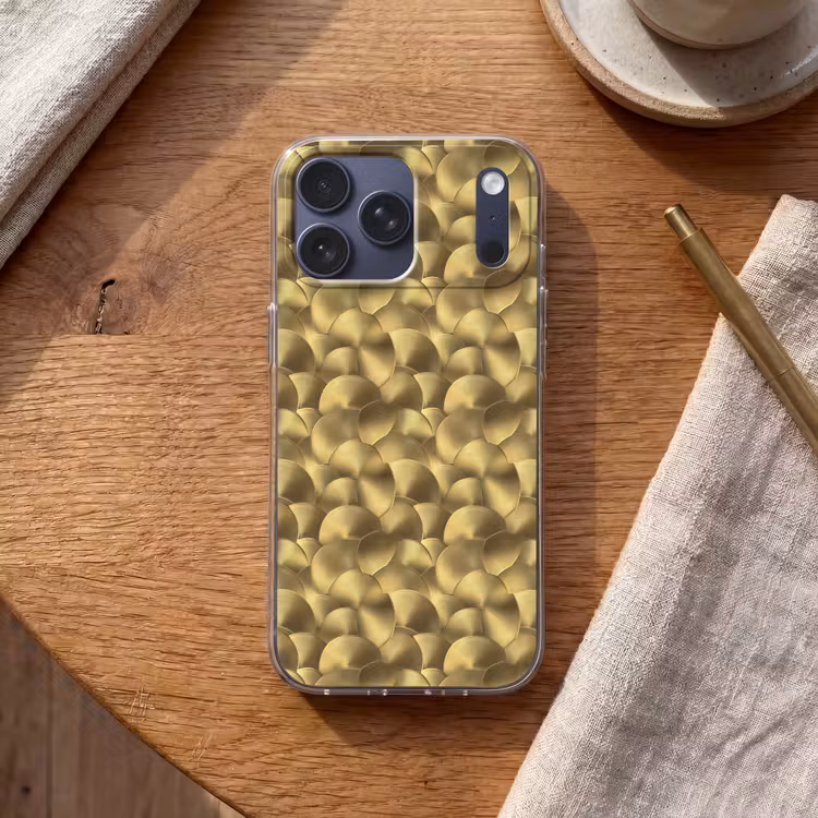Telefoonhoesje Softcase - Modern - Cirkel - Goud — 2