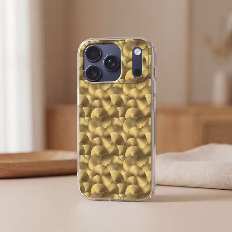 Telefoonhoesje Softcase - Modern - Cirkel - Goud — 3