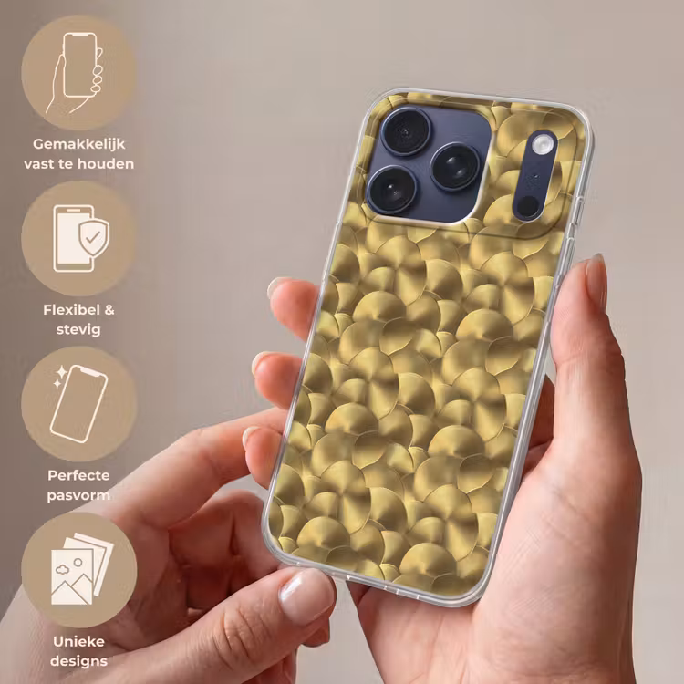 Telefoonhoesje Softcase - Modern - Cirkel - Goud — 4