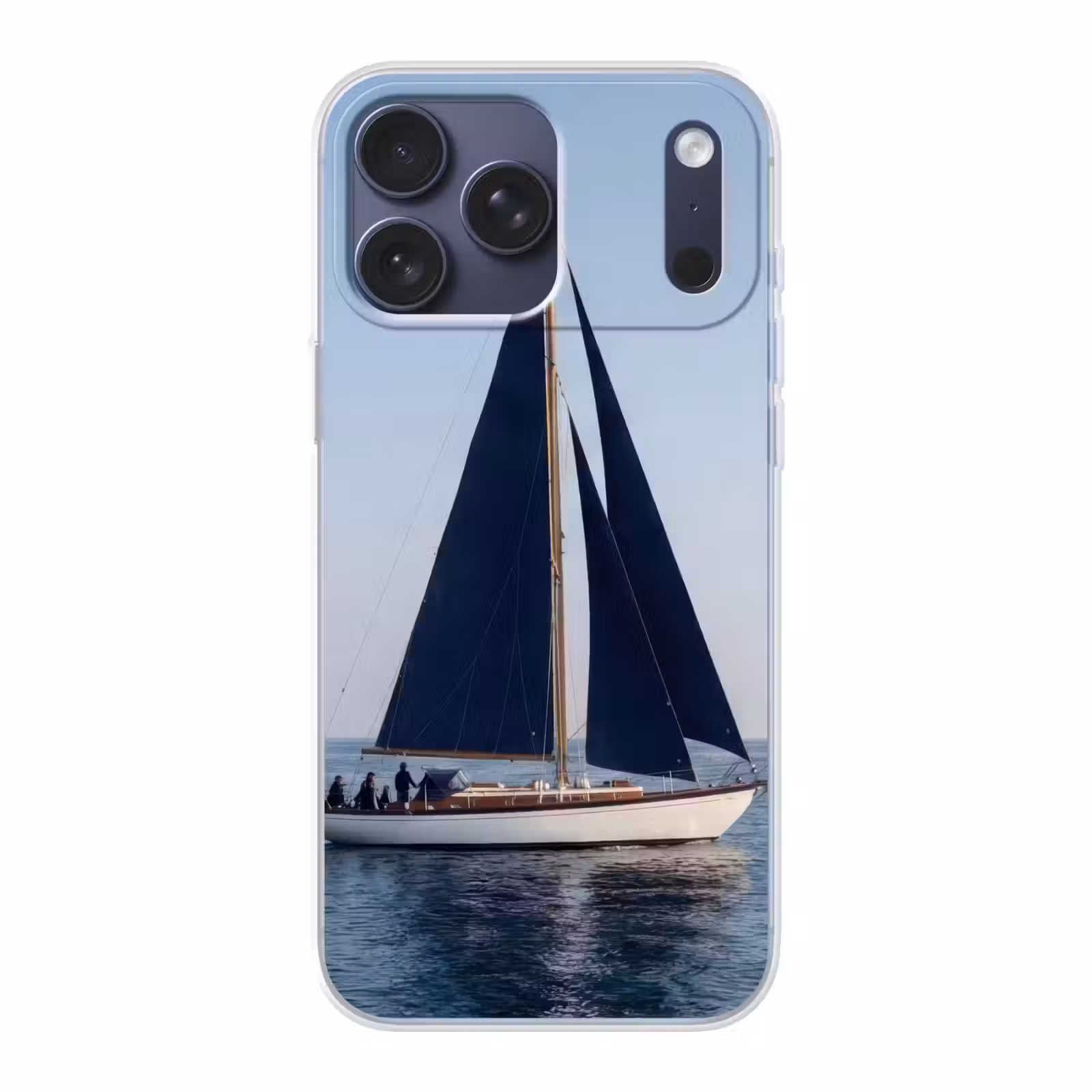 Telefoonhoesje Softcase - Zeilboot - Zee - Blauw — 1