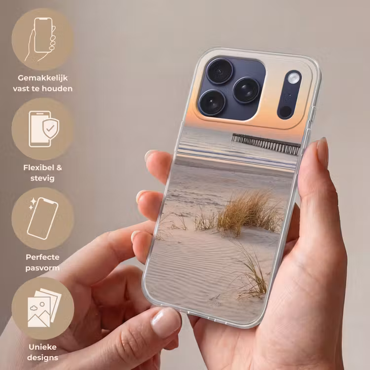 Telefoonhoesje Softcase - Pier - Zonsondergang - Strand — 4
