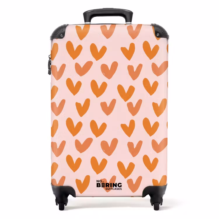 Koffer - Hartjes - Getekend - Oranje — 1