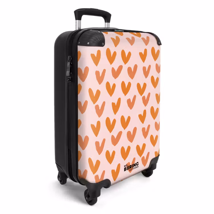 Koffer - Hartjes - Getekend - Oranje — 2