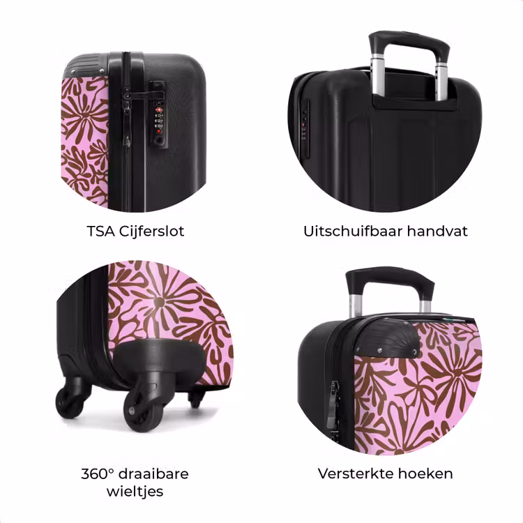 Koffer - Organisch - Patroon - Roze — 7
