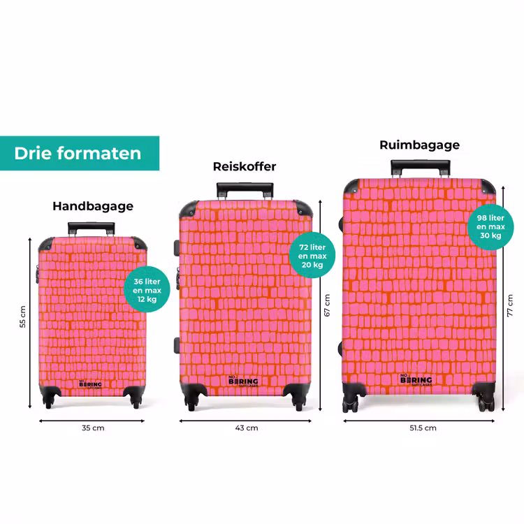 Koffer - Organisch - Raster - Roze — 8