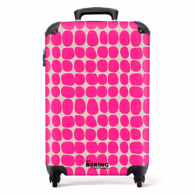 Koffer - Stippen - Patroon - Roze — 1