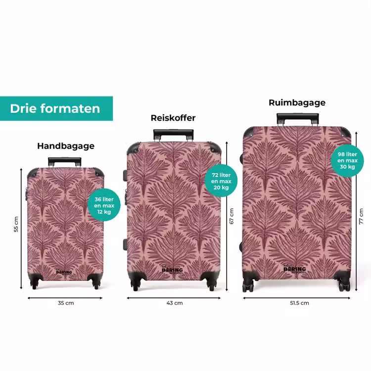 Koffer - Varen - Patroon - Paars — 8