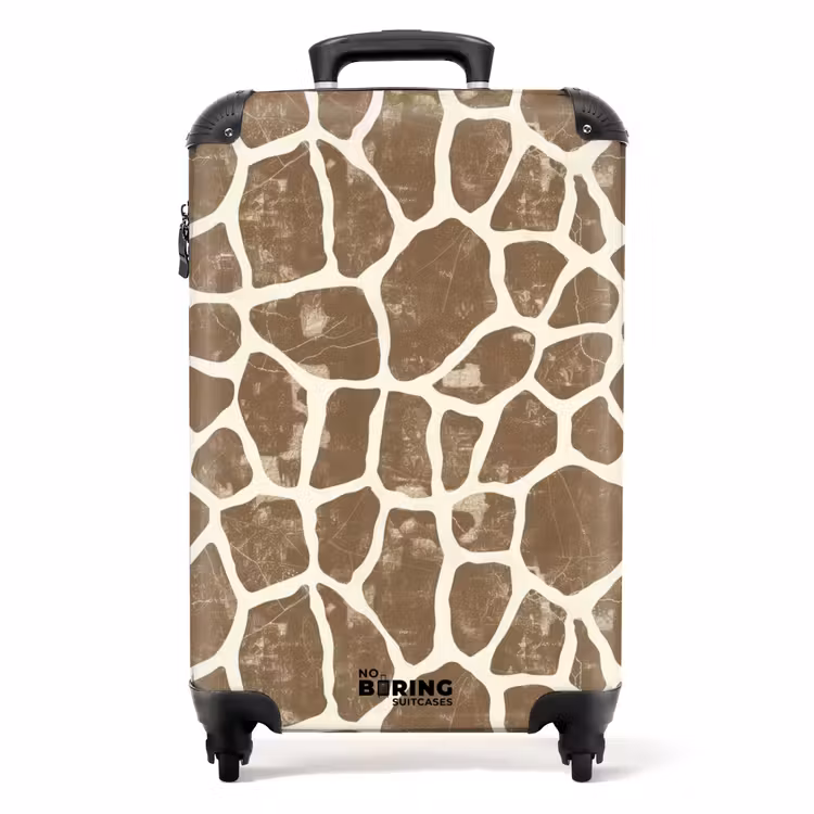 Koffer - Giraf - Patroon - Beige - Bruin — 1