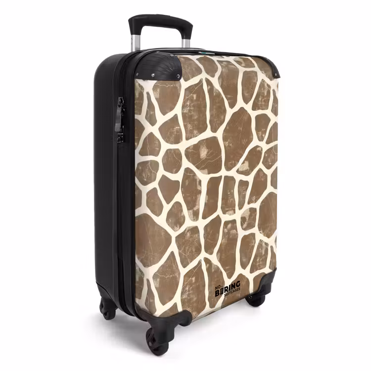 Koffer - Giraf - Patroon - Beige - Bruin — 2