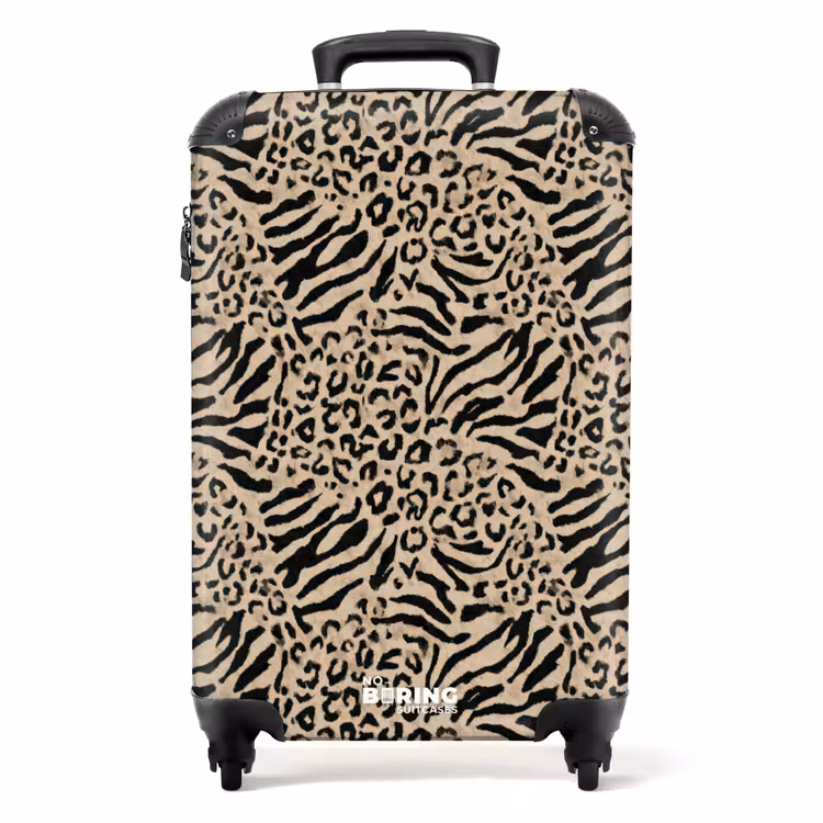 Koffer - Giraf - Zebra - Motief - Bruin — 1