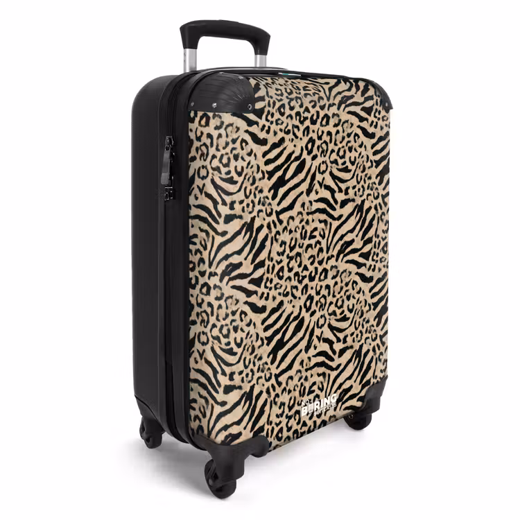 Koffer - Giraf - Zebra - Motief - Bruin — 2