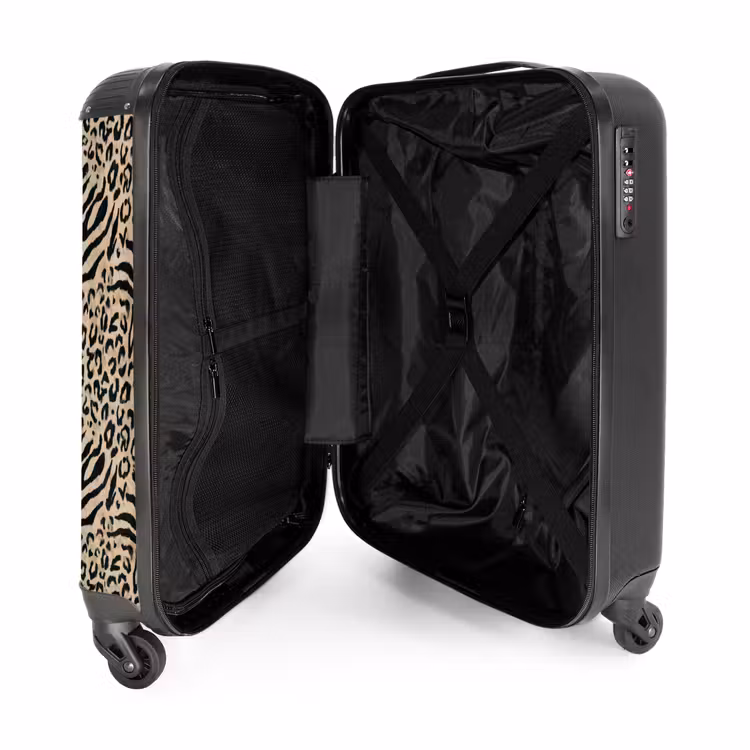 Koffer - Giraf - Zebra - Motief - Bruin — 4