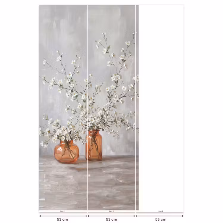 Behang - Vazen - Bloemen - Oranje — 6