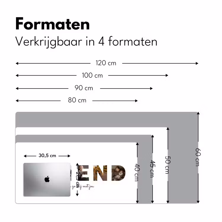 Gepersonaliseerde bureau onderlegger - Vriend - Lettercollage — 8