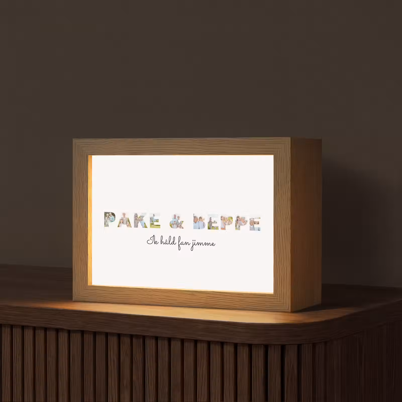 Gepersonaliseerde Lightbox - Pake & Beppe - Lettercollage — 1