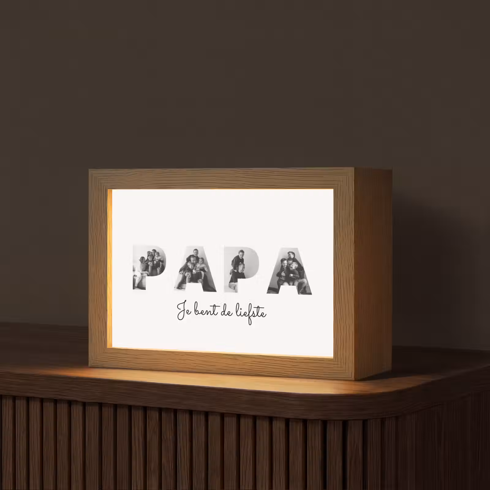Gepersonaliseerde Lightbox - Papa - Lettercollage — 1