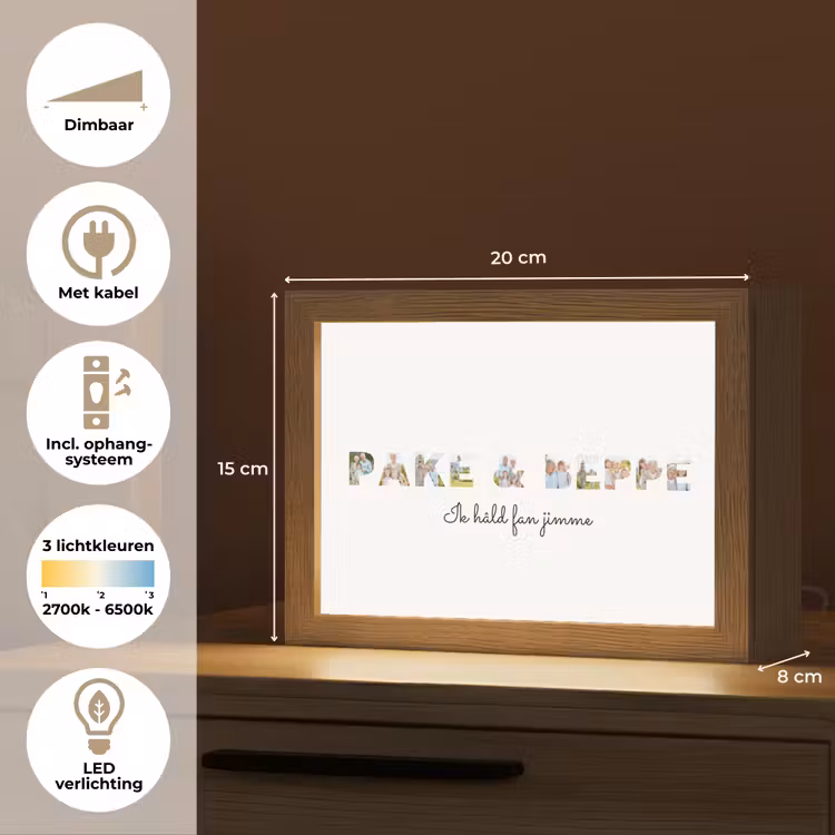 Gepersonaliseerde Lightbox - Pake & Beppe - Lettercollage — 6