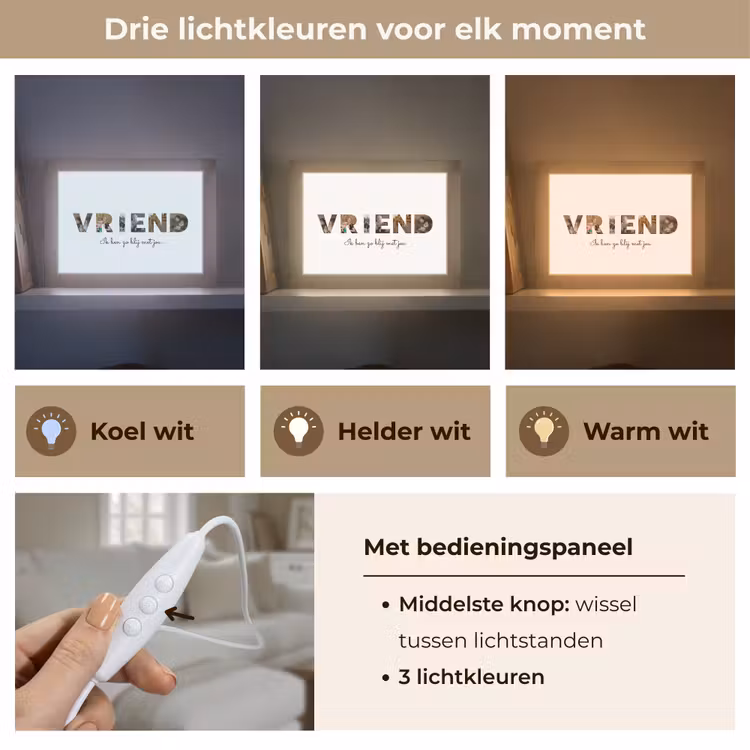 Gepersonaliseerde Lightbox - Vriend - Lettercollage — 8