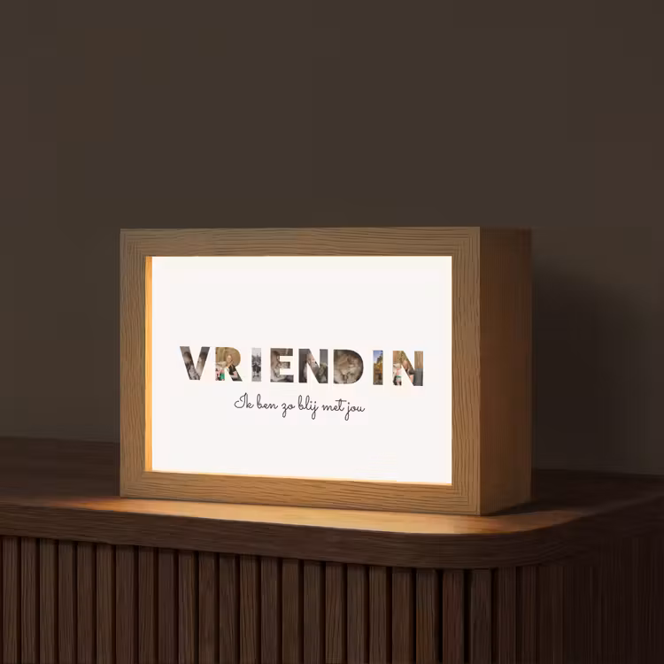 Gepersonaliseerde Lightbox - Vriendin - Lettercollage — 1