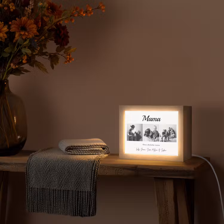 Gepersonaliseerde Lightbox - Mama - Fotocollage - 3 Foto's — 3