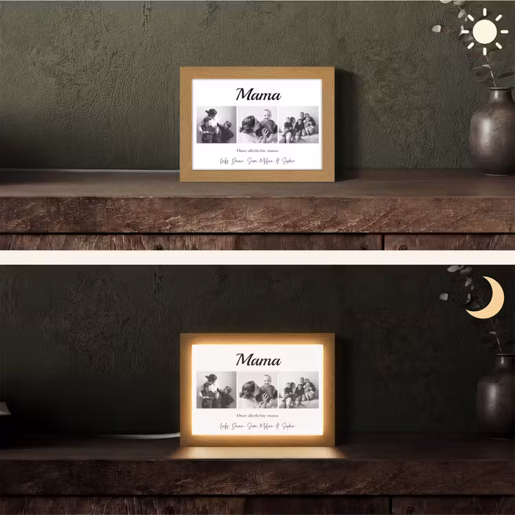 Gepersonaliseerde Lightbox - Mama - Fotocollage - 3 Foto's — 5