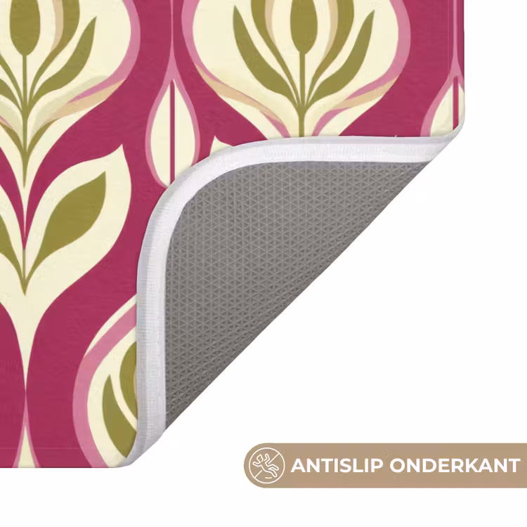 Wc Mat - Retro - Floraal - Paars — 3