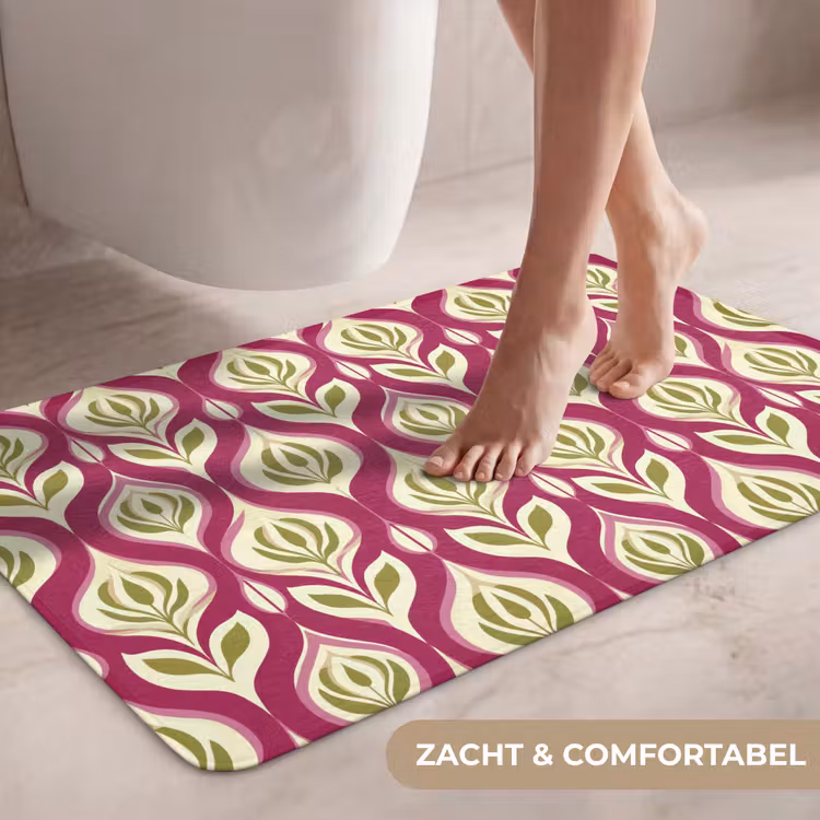 Wc Mat - Retro - Floraal - Paars — 7