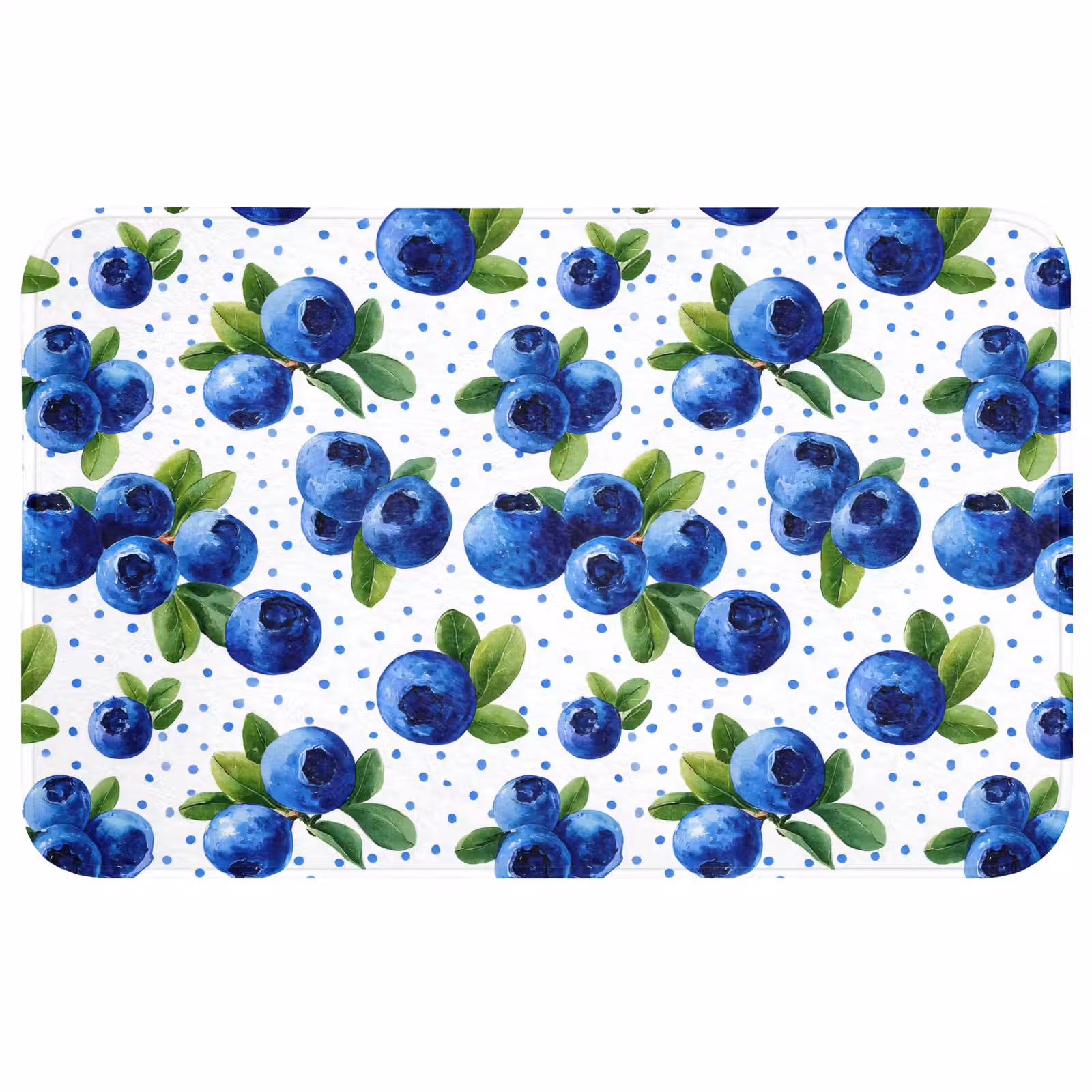 Badmat - Bessen - Patroon - Blauw — 1