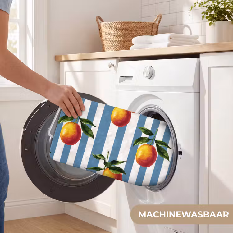 Badmat - Strepen - Citroen - Blauw — 7