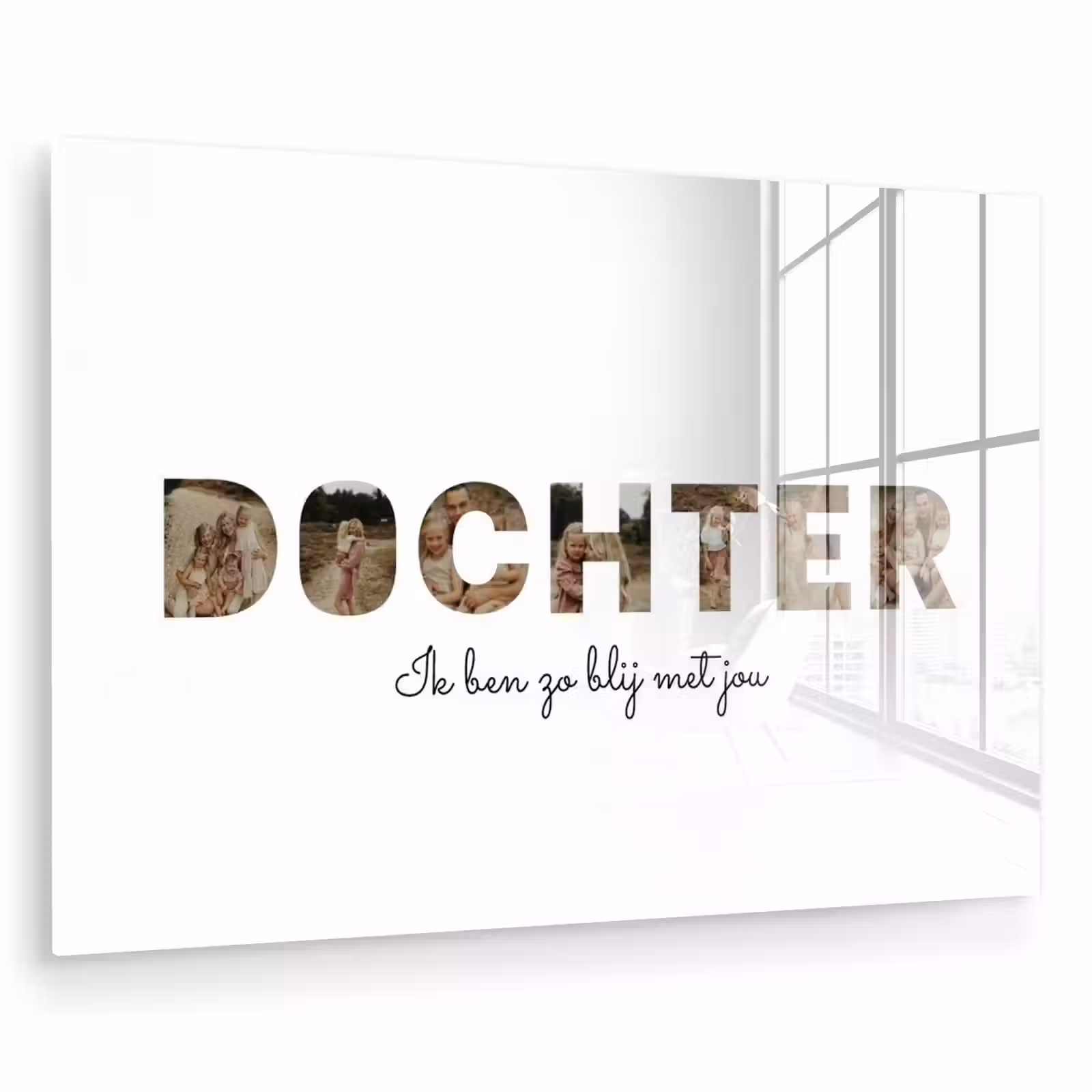 Gepersonaliseerd glas schilderij - Dochter - Lettercollage — 1