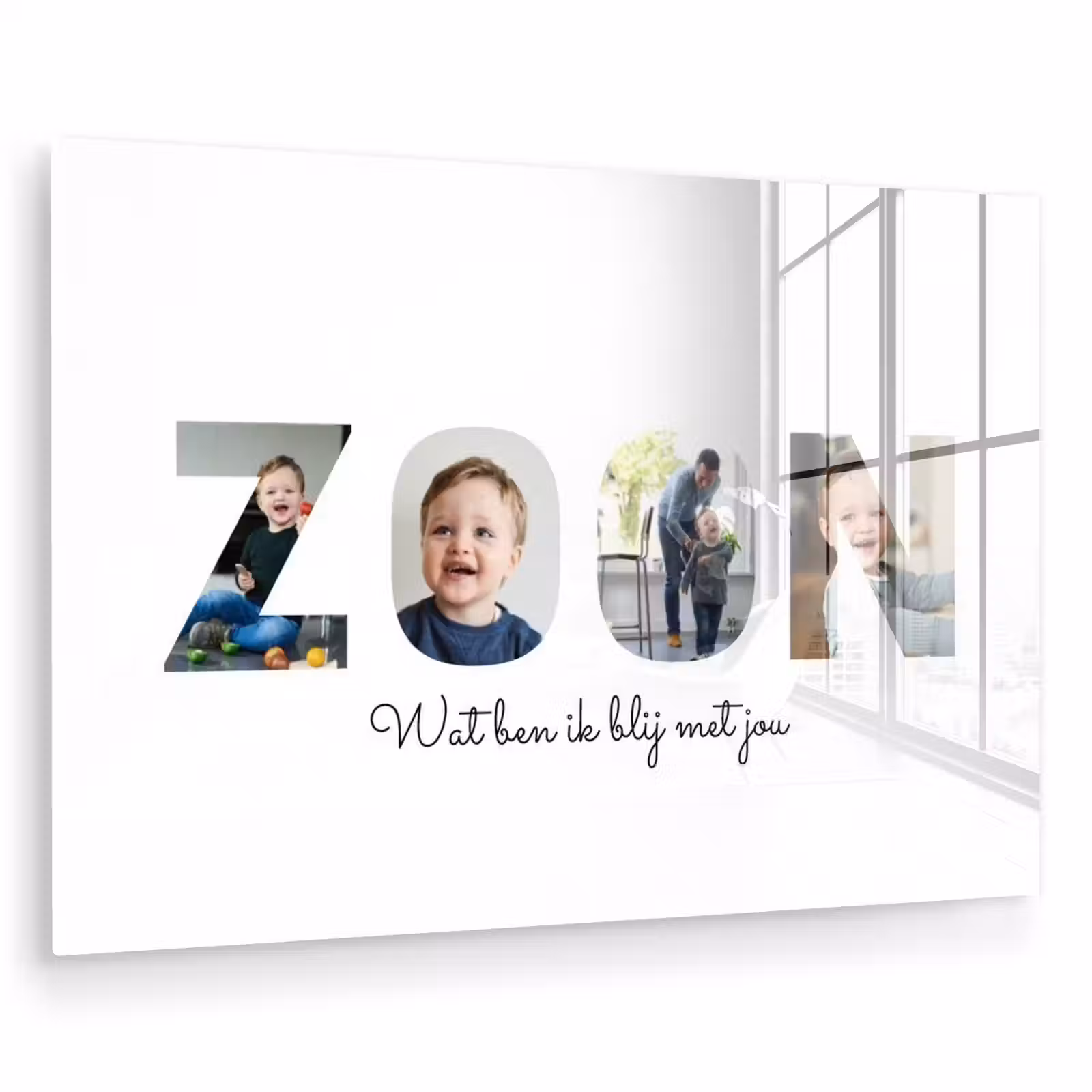 Gepersonaliseerd glas schilderij - Zoon - Lettercollage — 1