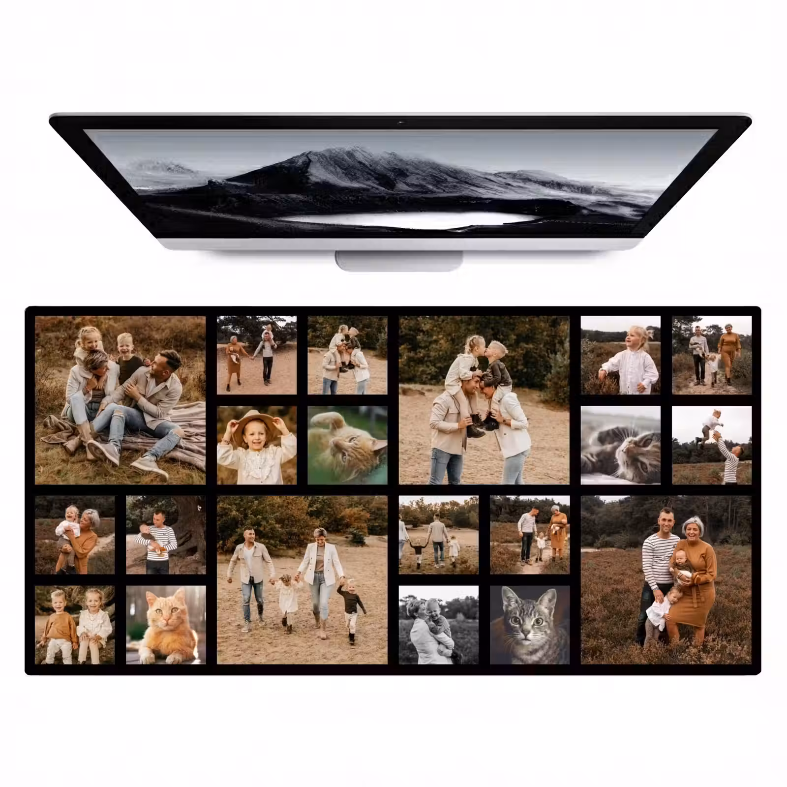 Gepersonaliseerde bureau onderlegger - Fotocollage - 20 afbeeldingen — 1