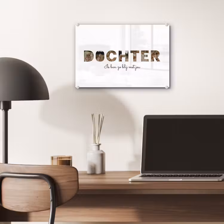 Gepersonaliseerd glas schilderij - Dochter - Lettercollage — 7