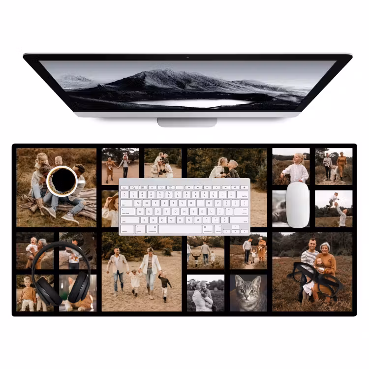 Gepersonaliseerde bureau onderlegger - Fotocollage - 20 afbeeldingen — 4
