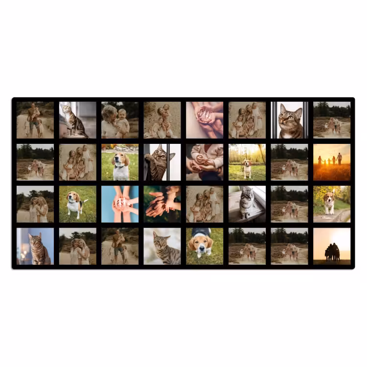 Gepersonaliseerde bureau onderlegger - Fotocollage - 32 afbeelding — 2