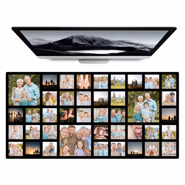 Gepersonaliseerde bureau onderlegger - Fotocollage - 41 afbeeldingen — 1
