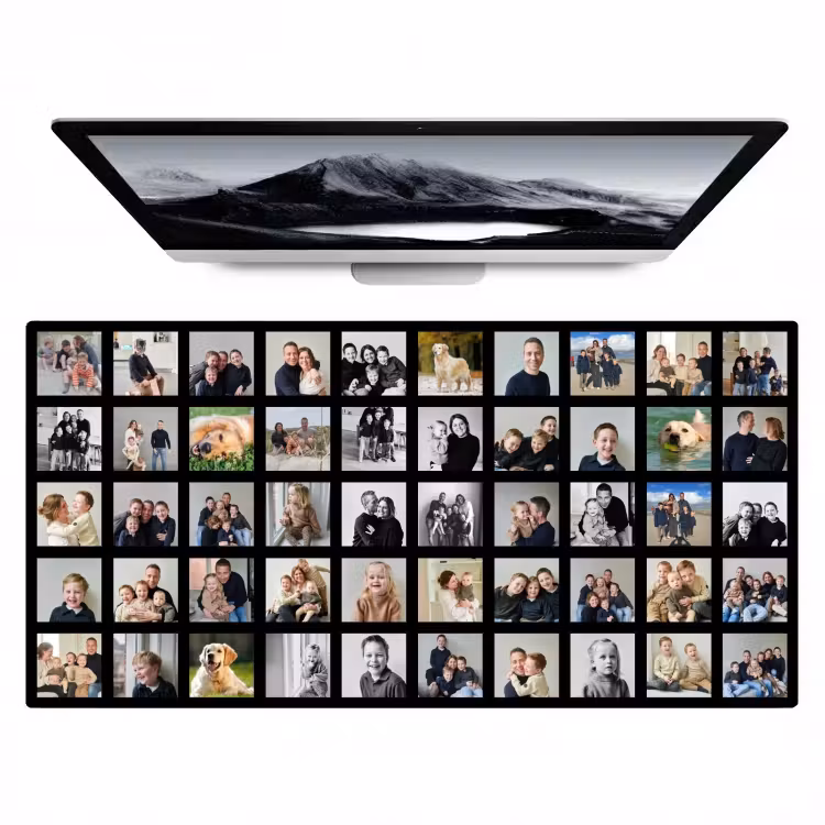 Gepersonaliseerde bureau onderlegger - Fotocollage - 50 afbeeldingen — 1