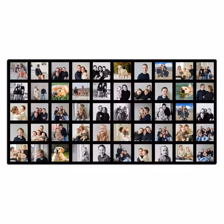 Gepersonaliseerde bureau onderlegger - Fotocollage - 50 afbeeldingen — 2